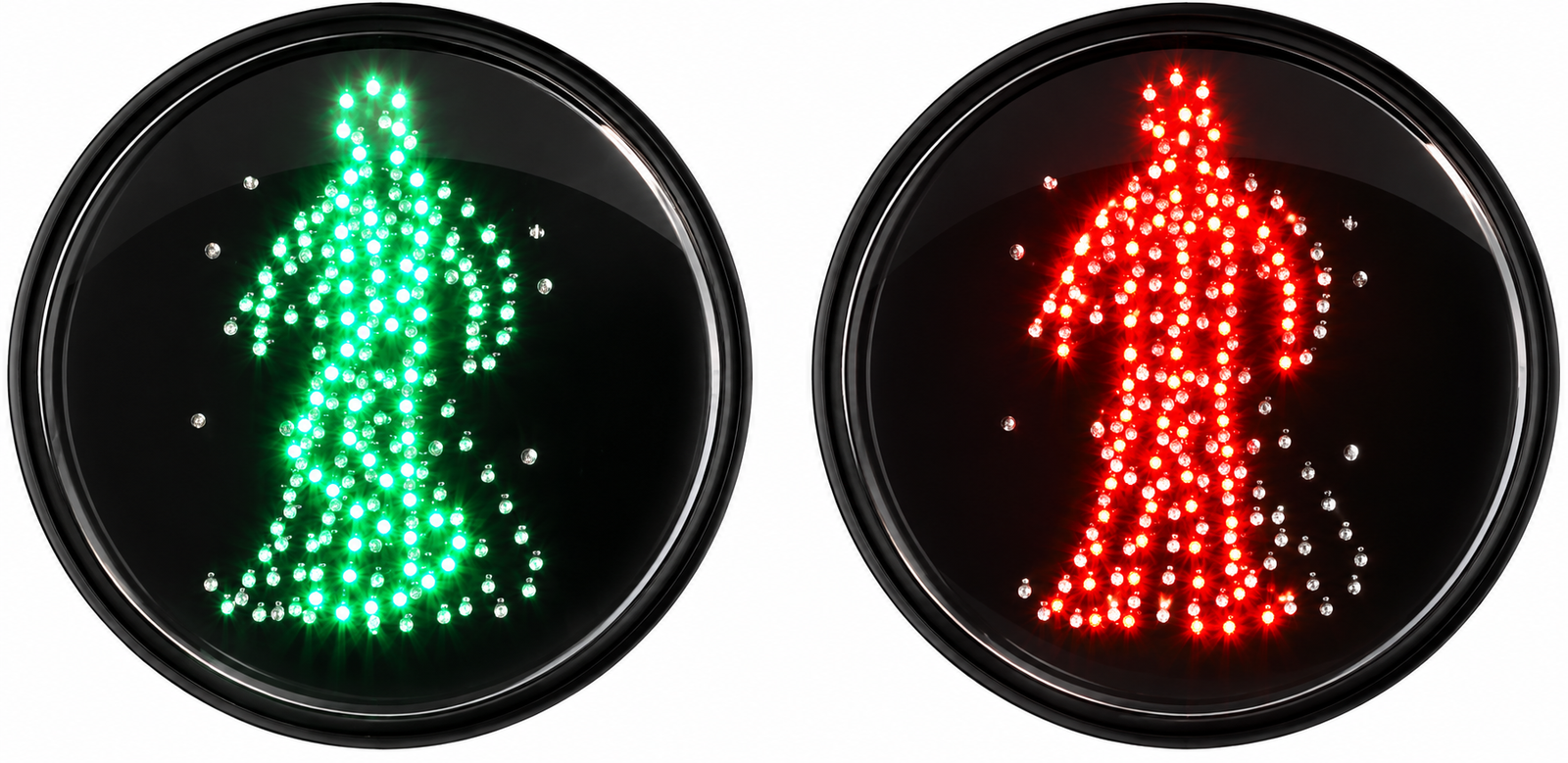Semáforo Peatonal Rojo Estático y Verde Dinámico 1×300 mm