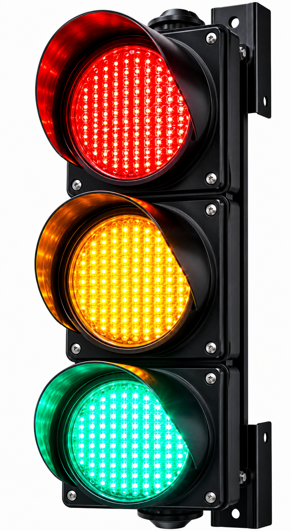 Semáforo Vehicular LED de Policarbonato 3×100 mm